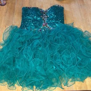 Teal Prom dress